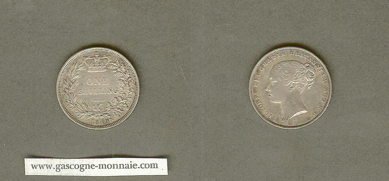 English shilling 1849 aEF/EF